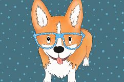 Corgi Dog with Glasses | Front and Rear view | PNG/JPEG Product Image 5