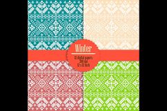 12 Christmas Sweaters Knitting Pattern Digital Papers Product Image 4