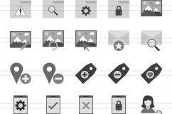 148 Admin Dashboard Flat Greyscale Icons Product Image 2