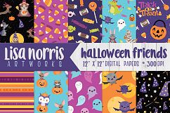 Halloween Friends Digital Papers Product Image 1
