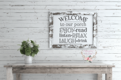 Welcome to Our Porch Wood Sign SVG Cut File Product Image 2