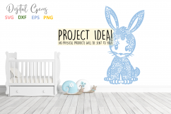 Bunny Rabbit paper cut SVG / DXF / EPS / PNG files Product Image 5