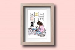 Fashion illustration - Girl Boss 5 - Dark Skin Product Image 4