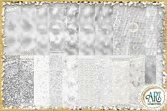 Pearl White glitter DIGITAL PAPERSSeamless,BORDERS,OVERLAY Product Image 2