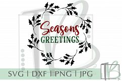 Seasons Greetings SVG, Christmas Sign SVG Product Image 2