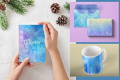 30 Winter Watercolor Backgrounds Product Image 8