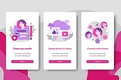 Onboarding screen page template of Social Media Product Image 1