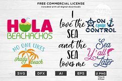 Summer Vibes Bundle of 15 Designs - SALE - Files for Cutting Machines Cameo Cricut, Flamingo, Be A Pineapple, Shady Beach, Vacation, Spring Product Image 4