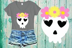 Halloween svg, skull svg, girl skeleton, skeleton face 368SV Product Image 1