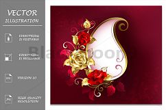 Paisley with Red Roses Product Image 1
