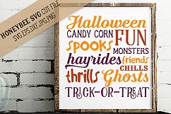 Halloween Subway Art SVG Cut File Product Image 1