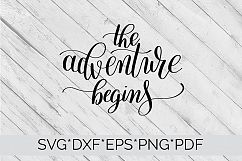 Family Quote The Adventure Begins SVG Cutting File  Product Image 4