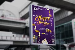 Happy New Year Sale Poster Vector Template Design Product Image 2