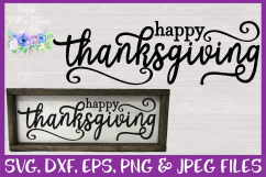 Happy Thanksgiving SVG Farmhouse Sign Design Product Image 1