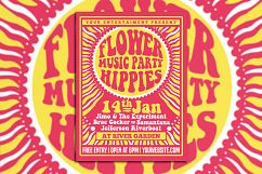 Hippies Music Party Flyer Poster Product Image 1