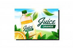 Orange Juice Drink Creative Promo Banner Vector Product Image 1