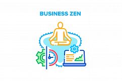 Business Zen Vector Concept Color Illustration Product Image 1