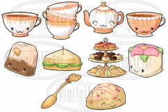 Kawaii Tea Party Clipart Product Image 2