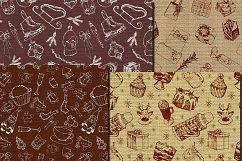 Rustic Christmas Burlap digital paper pack Product Image 4