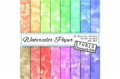 Watercolor Digital Paper - Textured Paper Pack Product Image 1