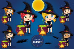 Halloween witch graphics, Halloween illustrations Product Image 3