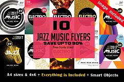 10 Electro Party Flyers Bundle Product Image 1