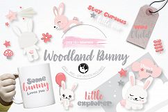 Woodland bunny graphics and illustrations Product Image 1