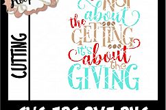 It&#039;s Not About The Getting It&#039;s About The Giving- Christmas Product Image 2