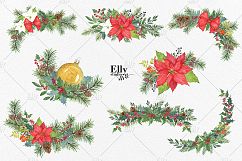 Christmas Watercolor Clip Art Product Image 2