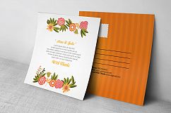 Floral Wedding Invitation Postcard Product Image 3