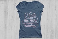 O Holy Night The Stars Are Brightly Shining SVG, Christmas SVG, Merry Christmas Song SVG, Holy Night, Silhouette Cricut, svg, dxf, eps, png. Product Image 2