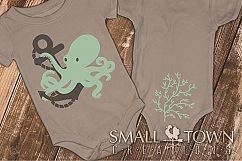 Octopus, Anchor, Ocean, Sea, Coral, SVG, Psd, Ai, cut file Product Image 1