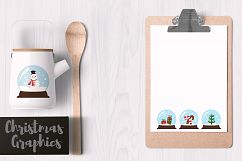 Christmas Snowglobes Clip art Graphics Product Image 2