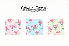 Watercolor Chinese Elements clipart Product Image 4