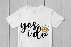 Yes I Do - Wedding SVG EPS DXF PNG Cutting Files Product Image 3