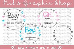 baby svg bundle, boy svg, girl svg, heart wreath bundle Product Image 4