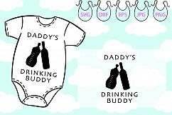 Daddy&#039;s Drinking Buddy SVG, Hello World SVG Newborn SVG Product Image 2