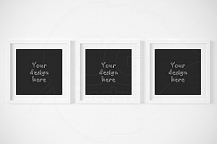 Set of 3 square matted frame mockups Product Image 1