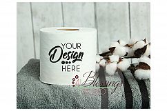 Toilet Paper Mockup Blank Toilet Paper Roll Product Photo Product Image 1