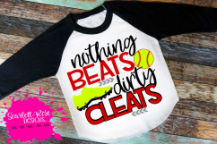 Nothing Beats Dirty Cleats - Softball SVG Product Image 1
