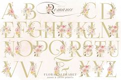 Rose Gold Romance Watercolor Flowers Product Image 5