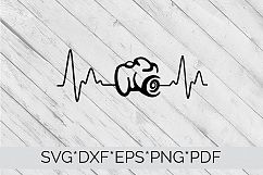 Camera Heartbeat SVG Cutting File  Product Image 2