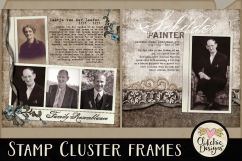 Stamp Frames - Stamp Cluster Frames Clipart Product Image 3