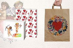 Valentines Day PNG watercolor set Product Image 8