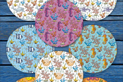 Sea Friends. Vector doodles and seamless patterns. Product Image 4