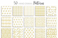 50 Hand Drawn Gold Patterns Product Image 5