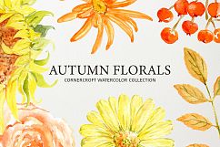 Autumn Floral watercolor clipart Product Image 6