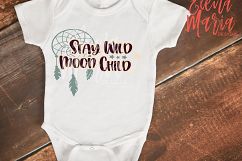 Stay Wild Moon Child SVG, Inspiration PNG, Cricut Cut File Product Image 5