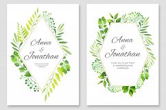 Floral Wedding invitations vector set Product Image 6
