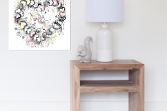 Unicorn and Hearts Wall Art Product Image 4
